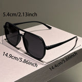 Size of Vintage Double Bridge Irregular Rim Sunglasses