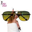 Vintage Double Bridge Polarized Photochromic Sunglasses Sassy Chick Logo