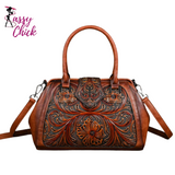 Vintage Embossed Handmade Handbag Sassy Chick Logo