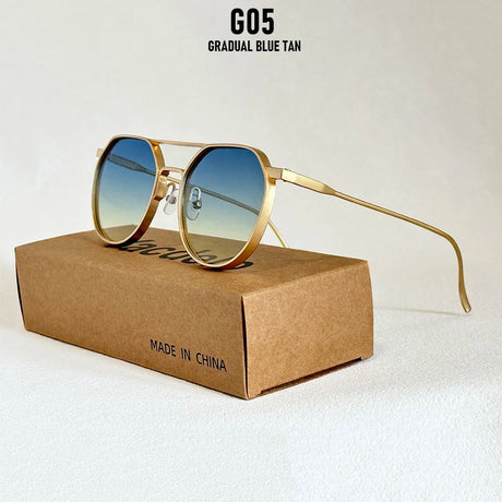 Vintage Fashion Oval Men Sunglasses
