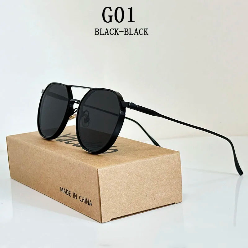 Vintage Fashion Oval Men Sunglasses