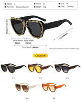 Size of Vintage Gold Carved Rhinestone Sunglasses
