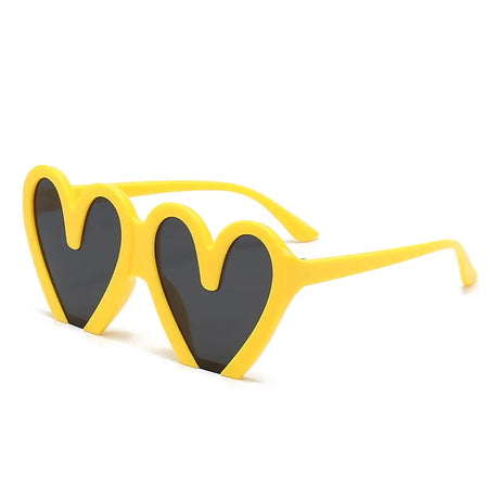 Yellow Vintage Heart Core Sunglasses
