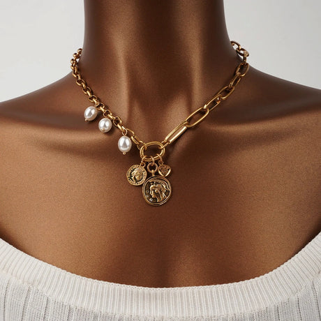 Vintage Irregular Circular Necklace