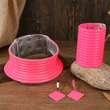 pink color leather jewelry set