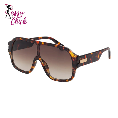  Vintage Luxury Oversized Sunglasses Sassy Chick Logo