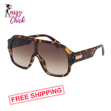 Vintage Luxury Oversized Sunglasses Sassy Chick Logo