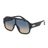 black frame, gradient black lens sunglasses