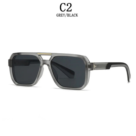 Black Vintage Luxury Square Men Sunglass