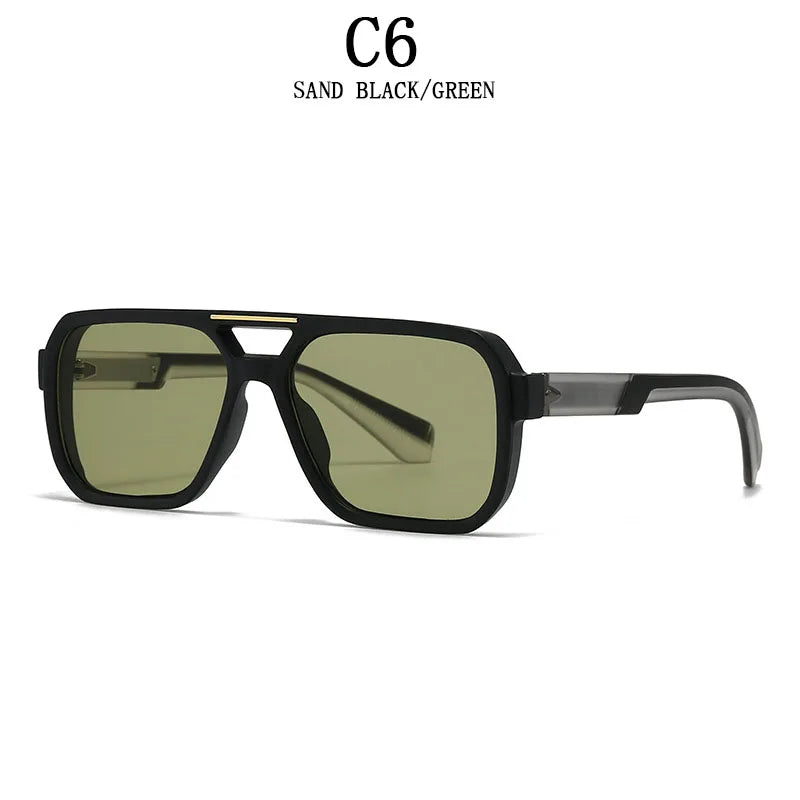 Black Vintage Luxury Square Men Sunglass