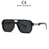 Black Vintage Luxury Square Men Sunglass