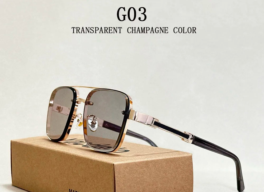 Vintage Men Trendy Sunglasses transparent