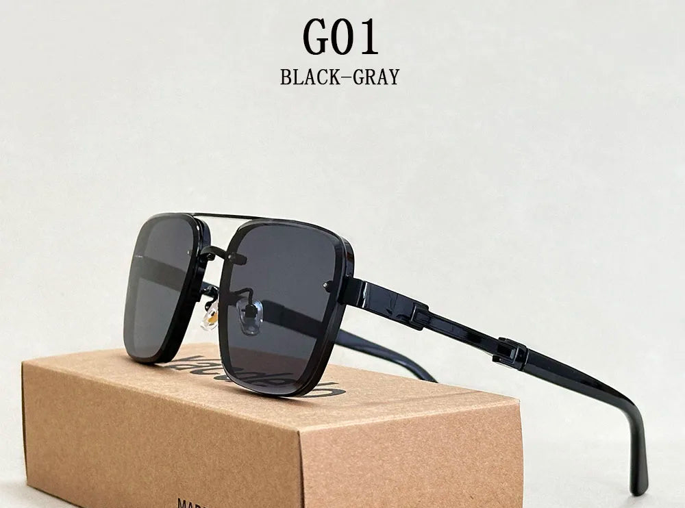 Vintage Men Trendy Sunglasses black grey