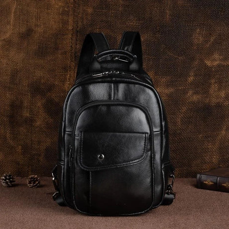 Black Vintage Men's Retro Mini Backpack