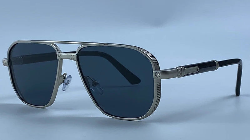 Vintage Metal Double Bridge Sunglasses