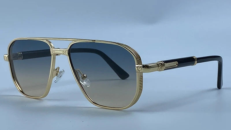 Vintage Metal Double Bridge Sunglasses