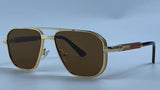 Vintage Metal Double Bridge Sunglasses