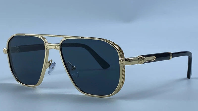 Vintage Metal Double Bridge Sunglasses