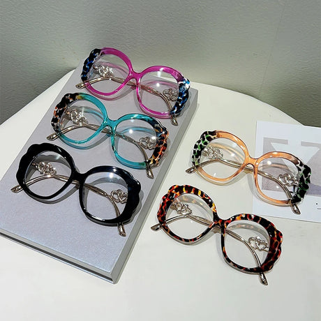 Collection of Vintage Multi-color Optical Oversize Round Glasses