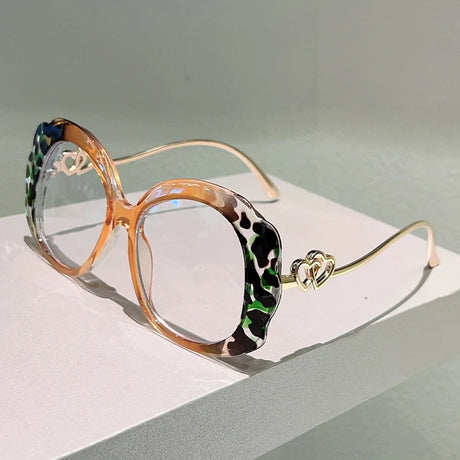 Vintage Multi-color Optical Oversize Round Glasses