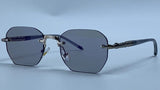 Vintage Octagon Rimless Geometric Sunglasses