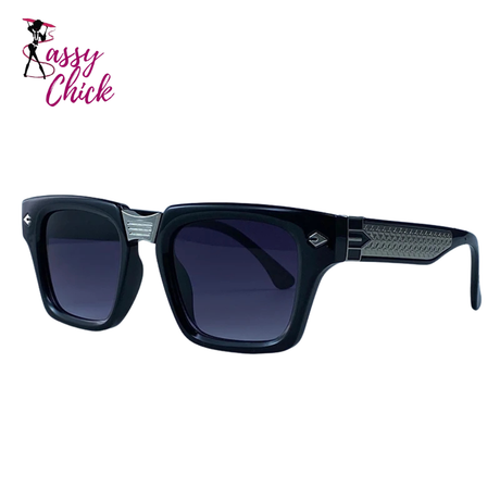 Vintage Outdoor Steampunk Oversized Sunglasses Sassy Chick Logo