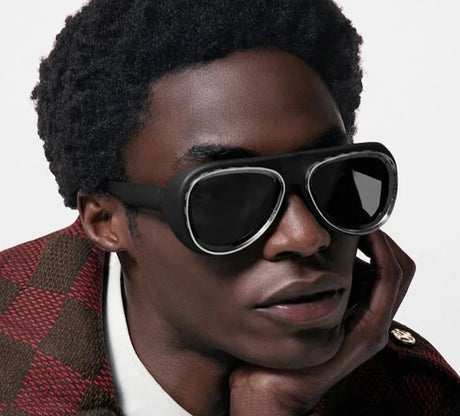 Vintage Oval Frame Steampunk Sunglasses