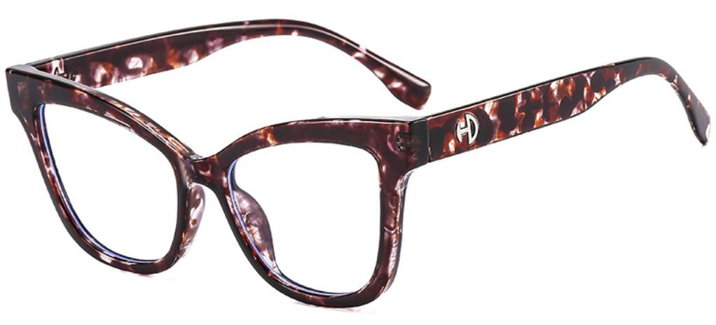 Vintage Oversized Cat Eye Frame Eyewear brown