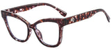 Vintage Oversized Cat Eye Frame Eyewear brown