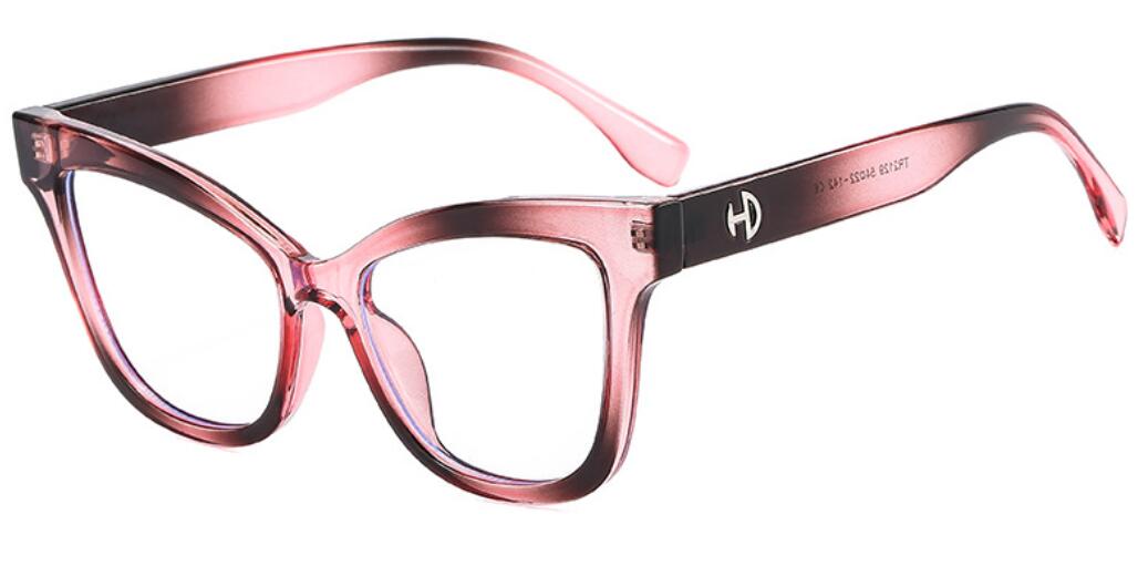 Vintage Oversized Cat Eye Frame Eyewear ombre pink black