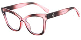 Vintage Oversized Cat Eye Frame Eyewear ombre pink black