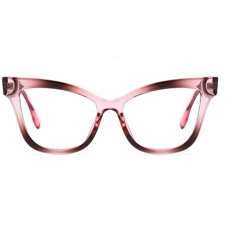 Vintage Oversized Cat Eye Frame Eyewear transparent/ black 