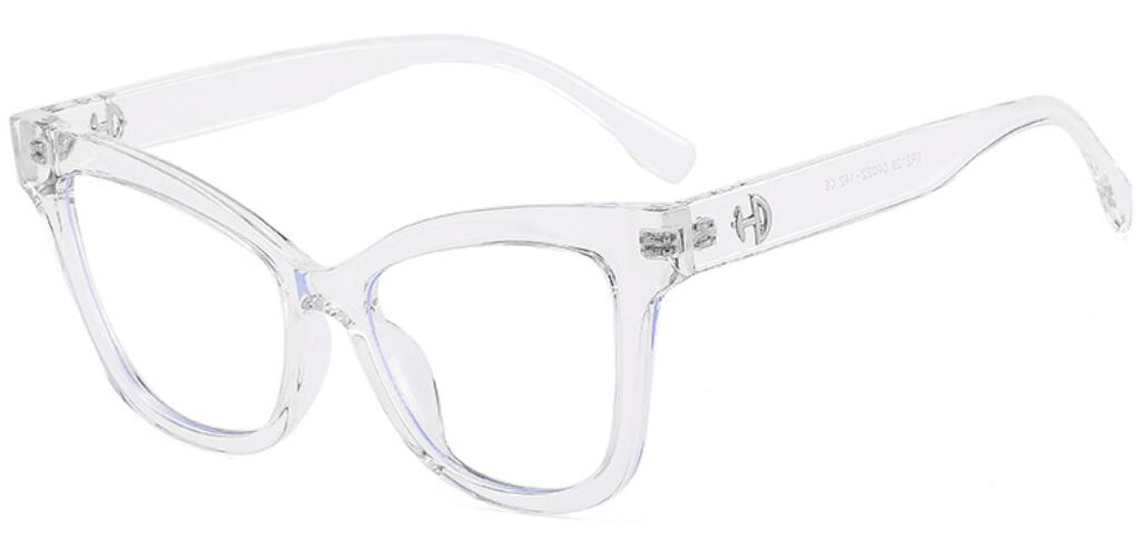 Vintage Oversized Cat Eye Frame Eyewear transparent frame