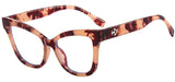 Vintage Oversized Cat Eye Frame Eyewear red/ transparent 
