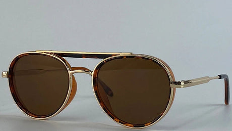 Vintage Oversized Double Beam Oval Sunglasses