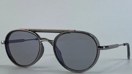 Vintage Oversized Double Beam Oval Sunglasses