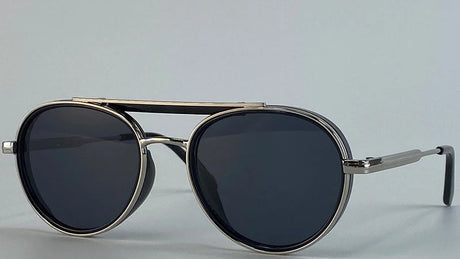 Vintage Oversized Double Beam Oval Sunglasses