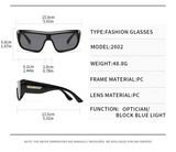 Size of Vintage Oversized Square Hip Hop Sexy Sunglasses
