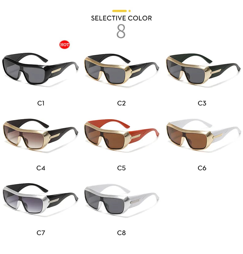 Collection of Vintage Oversized Square Hip Hop Sexy Sunglasses