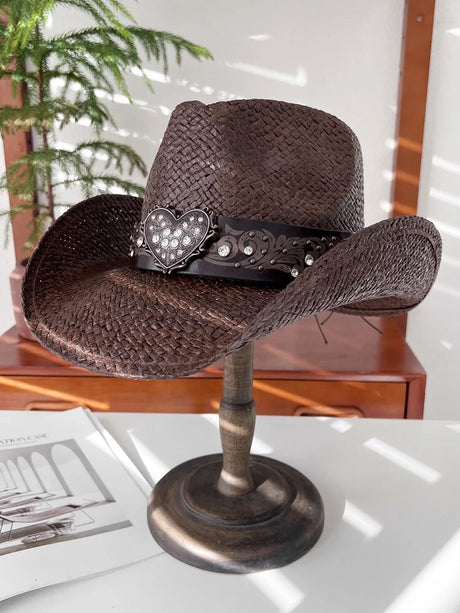 Vintage Panama Cowboy Hat brown