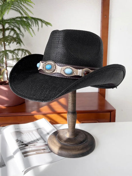 Vintage Panama Cowboy Hat black