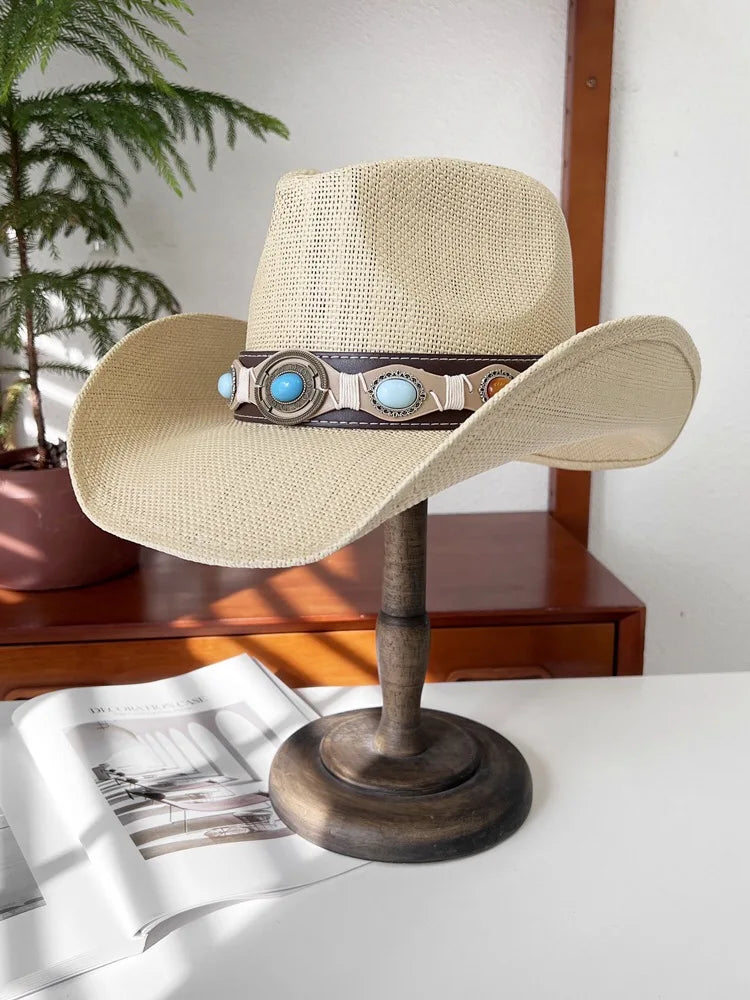 Vintage Panama Cowboy Hat white
