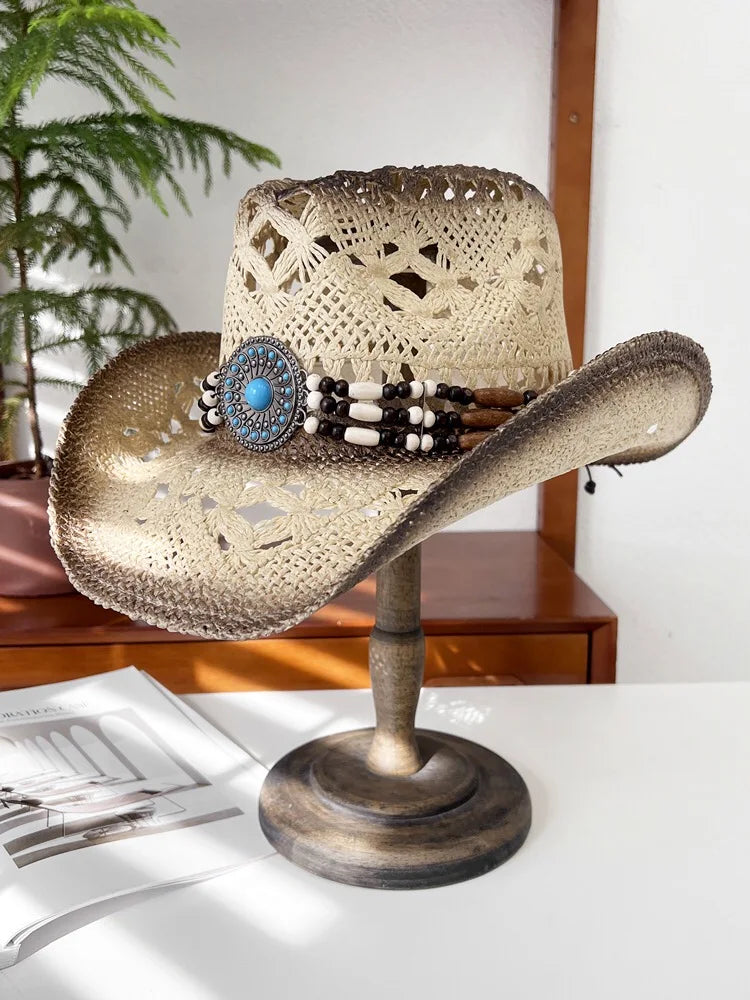 Vintage Panama Cowboy Hat white 