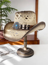 Vintage Panama Cowboy Hat white 