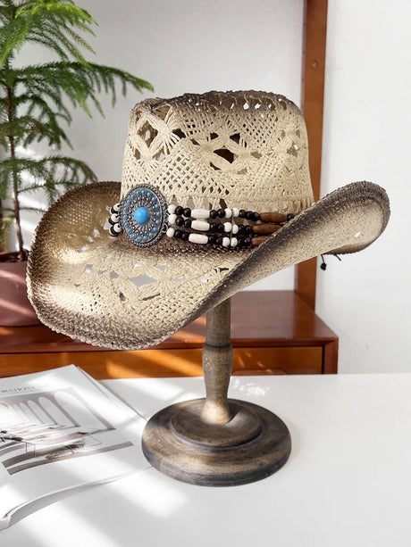 Vintage Panama Cowboy Hat white 