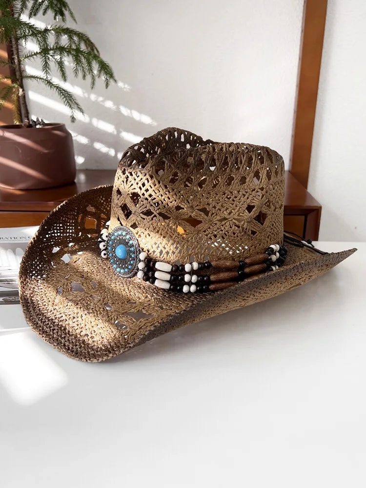 Vintage Panama Cowboy Hat brown