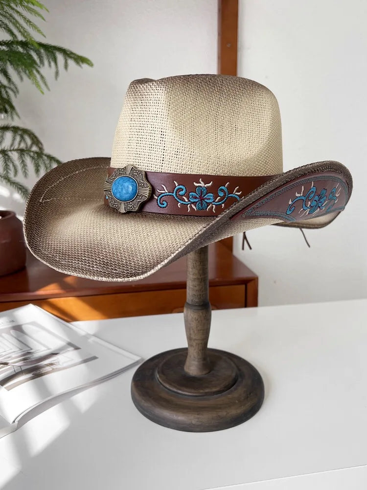 Vintage Panama Cowboy Hat white