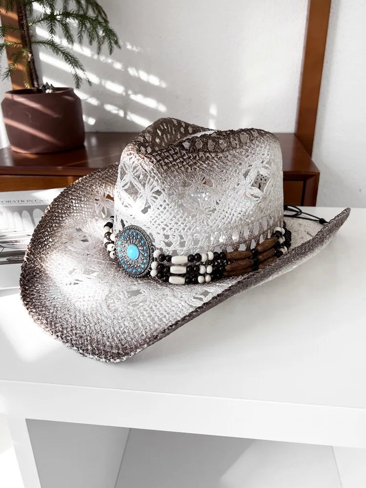 Vintage Panama Cowboy Hat white