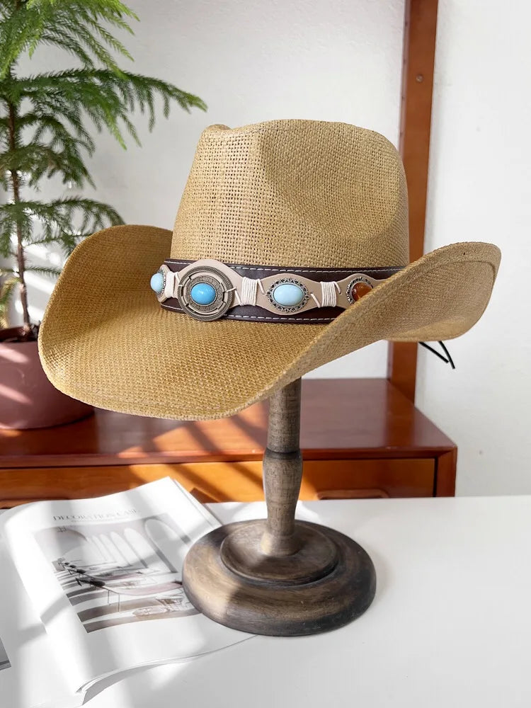 Vintage Panama Cowboy Hat brown