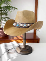 Vintage Panama Cowboy Hat brown